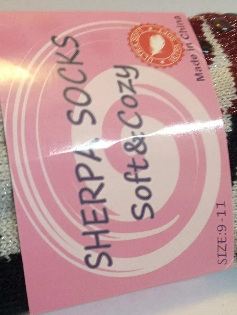 Size 9-11 Socks WOMENS WINTER WARM COZY SHERPA NON SKID SLIPPER SOCKS CAMO PRINT